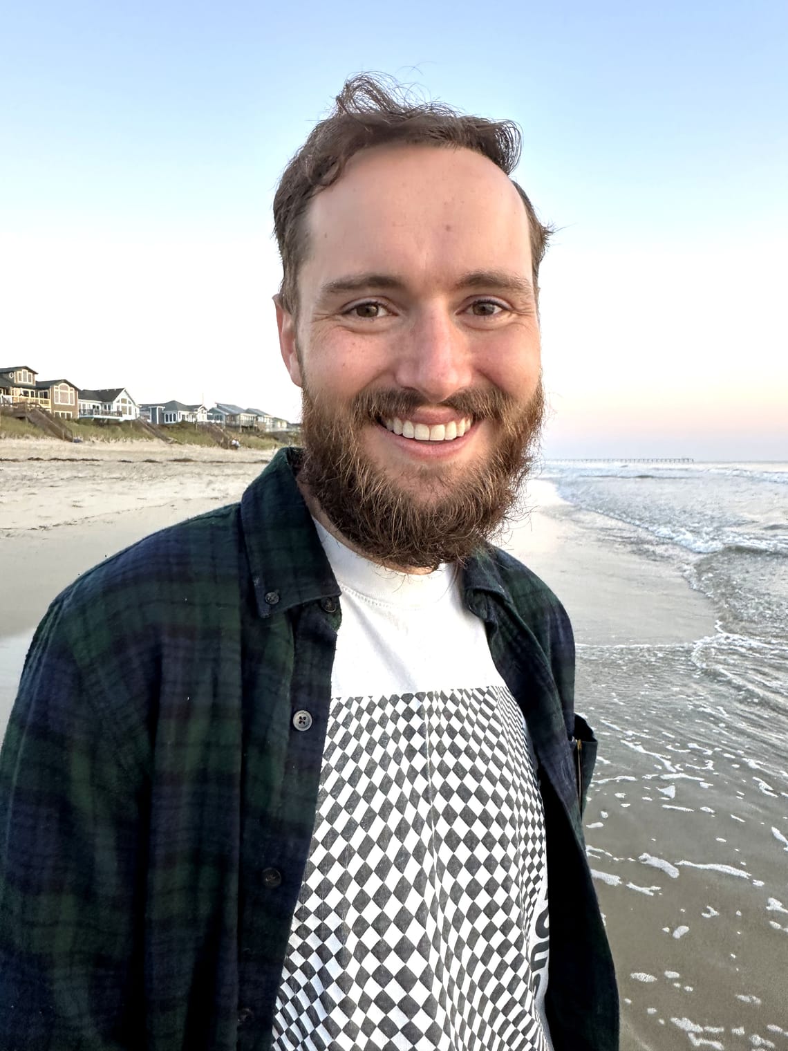 Photo of Tyler on the beach